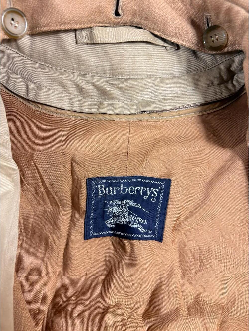 Vintage Burberrys Beige Trench Coat Made in England Womens Size 10 Petite - Picture 6 of 9